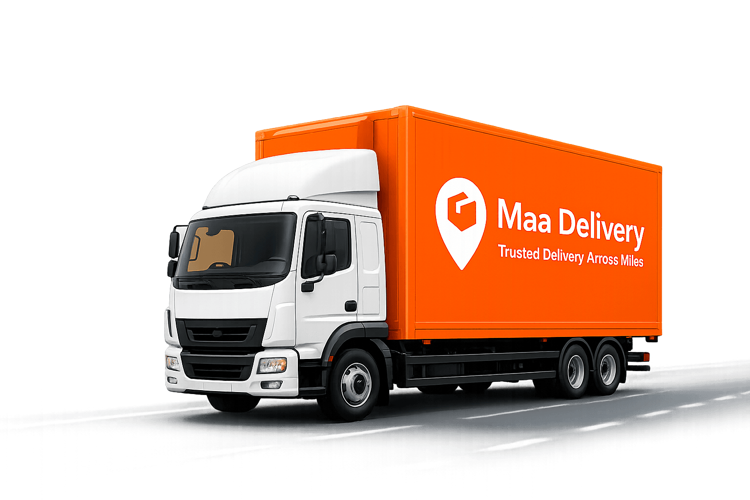 Maa Delivery truck on Indian highway